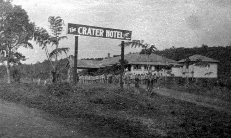 Archival photo of The Crater Hotel.