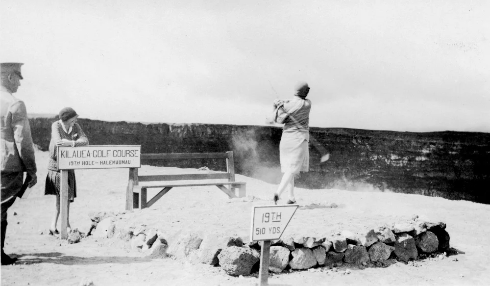 Golfing in Kilauea Crater
