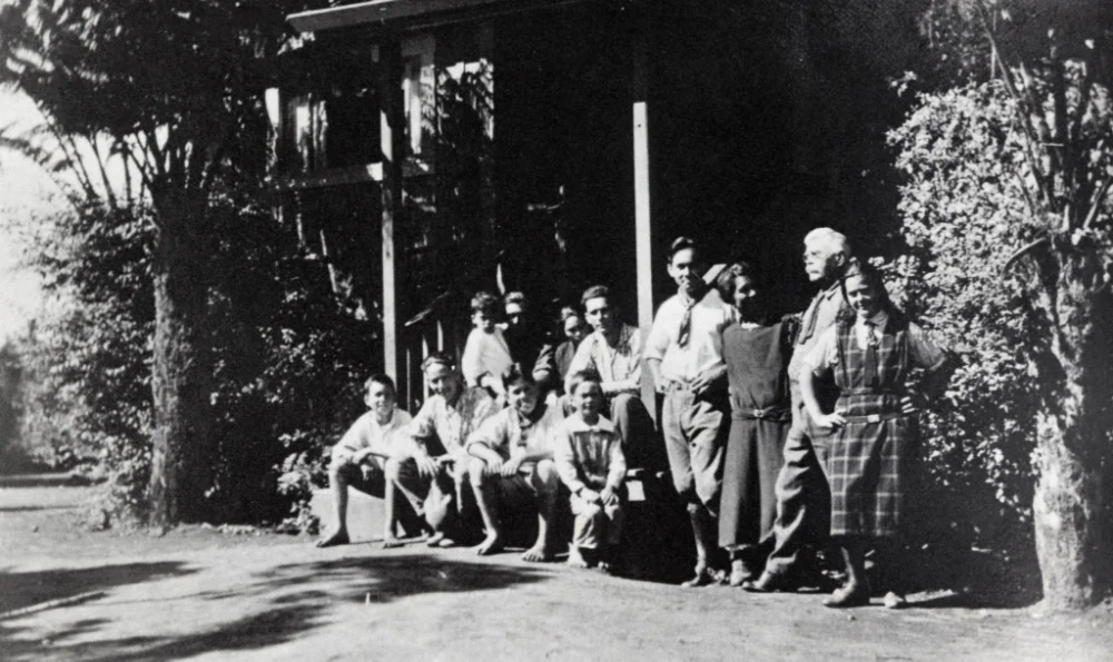 Black and white archival photo of the Peter Lee family.