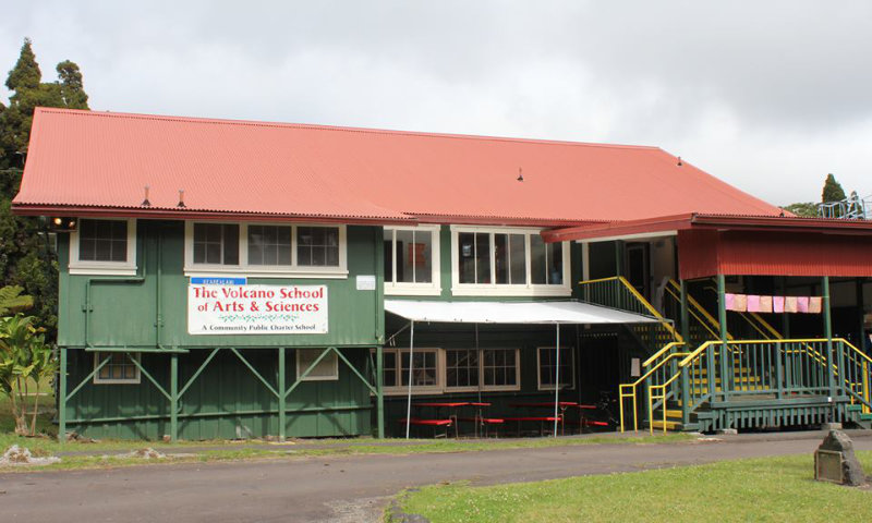 Volcano School of Arts and Sciences building.